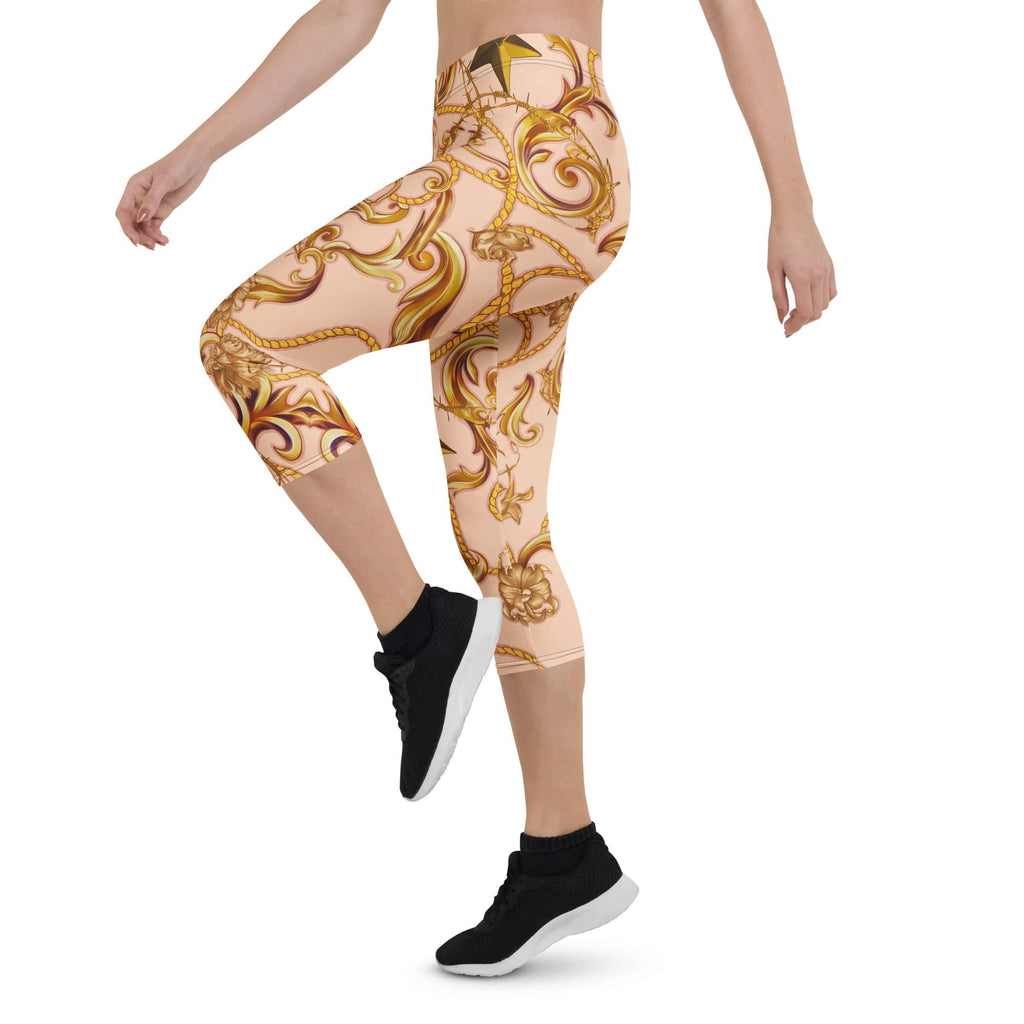 Gold Effect Chain Capris