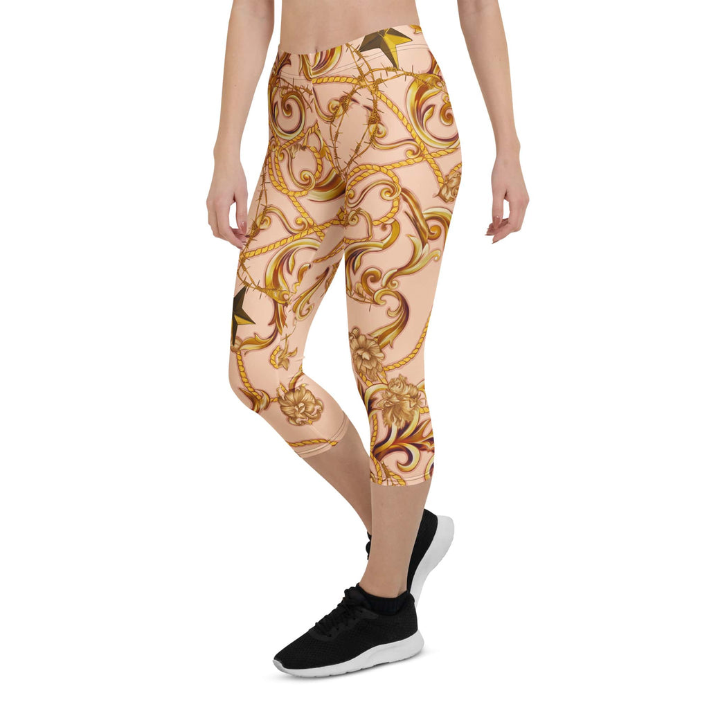 Gold Effect Chain Capris