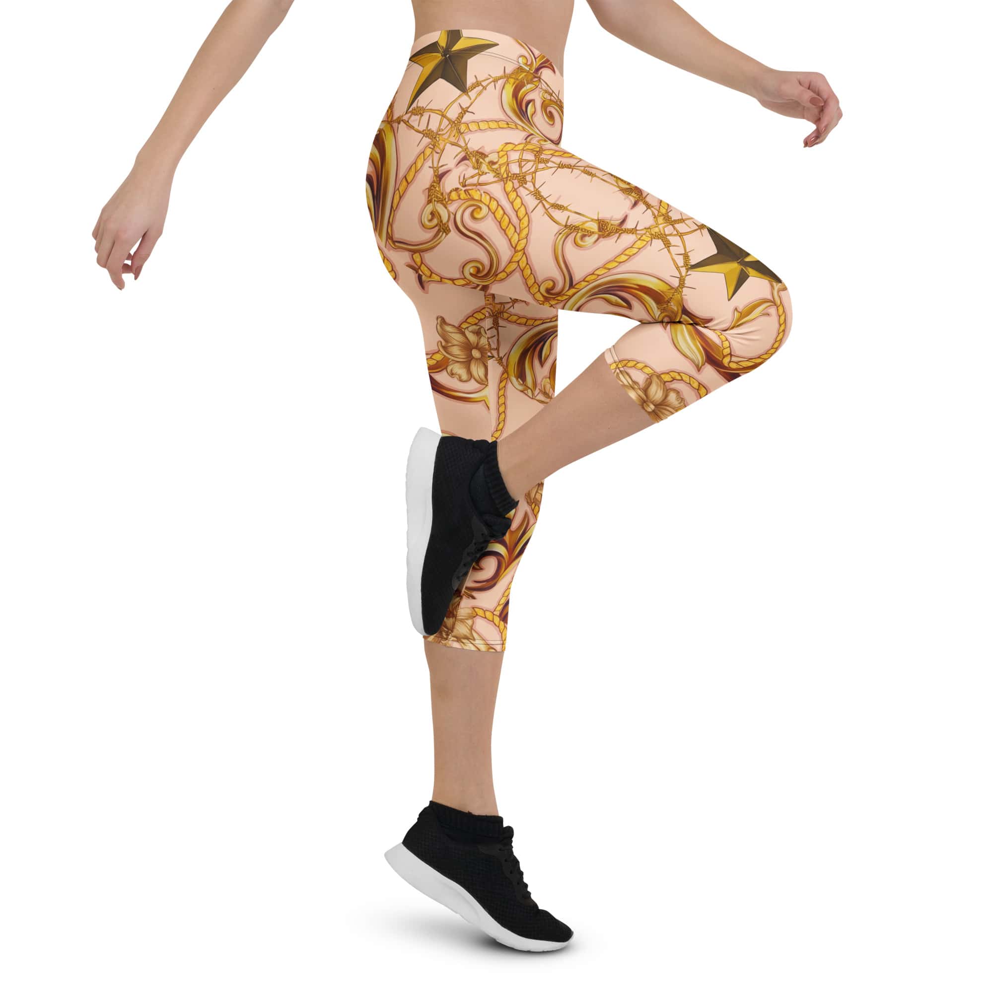 Gold Effect Chain Capris