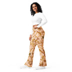 Gold Effect Chain Flare Leggings