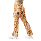 Gold Effect Chain Flare Leggings