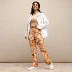 Gold Effect Chain Flare Leggings