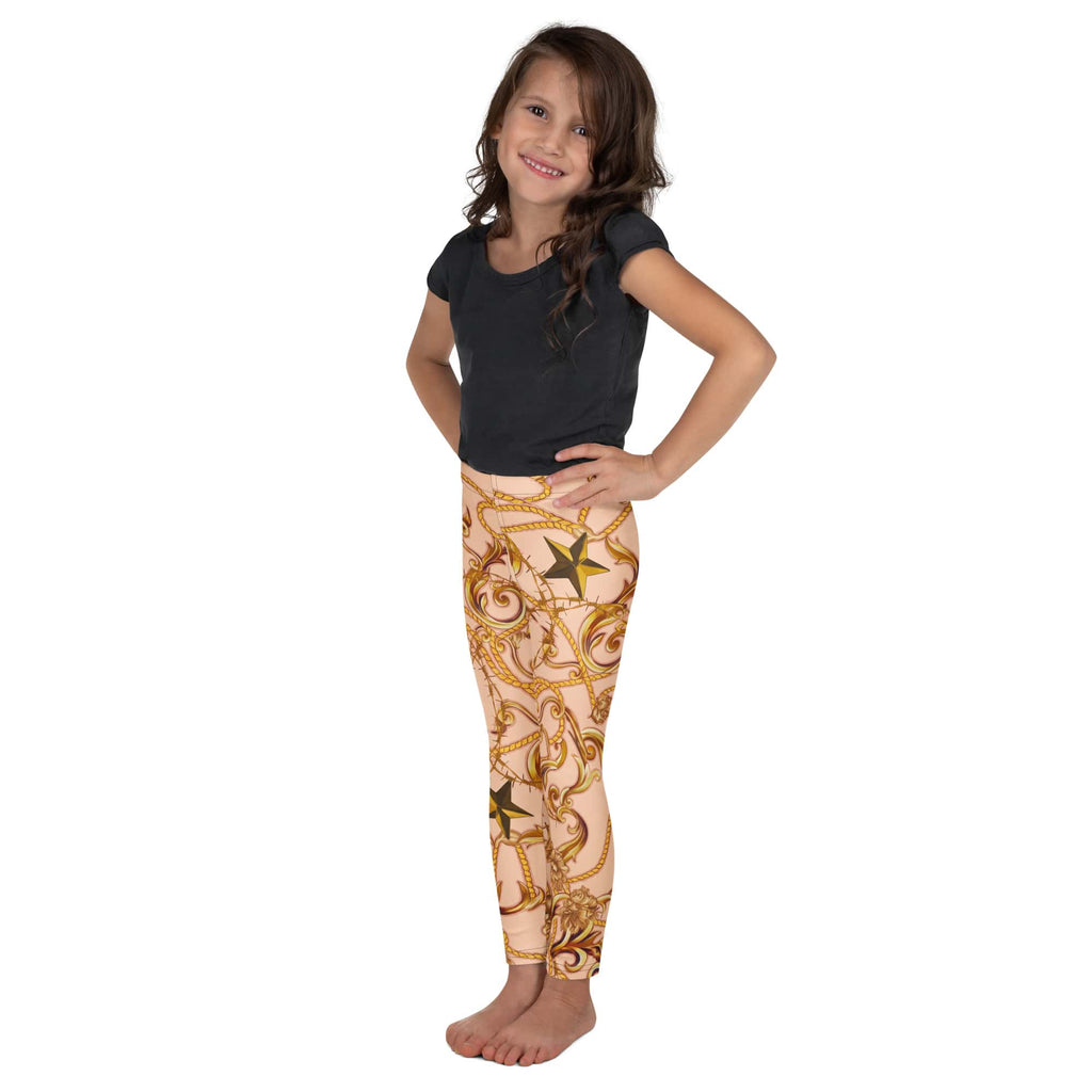 Gold Effect Chain Kid's Leggings