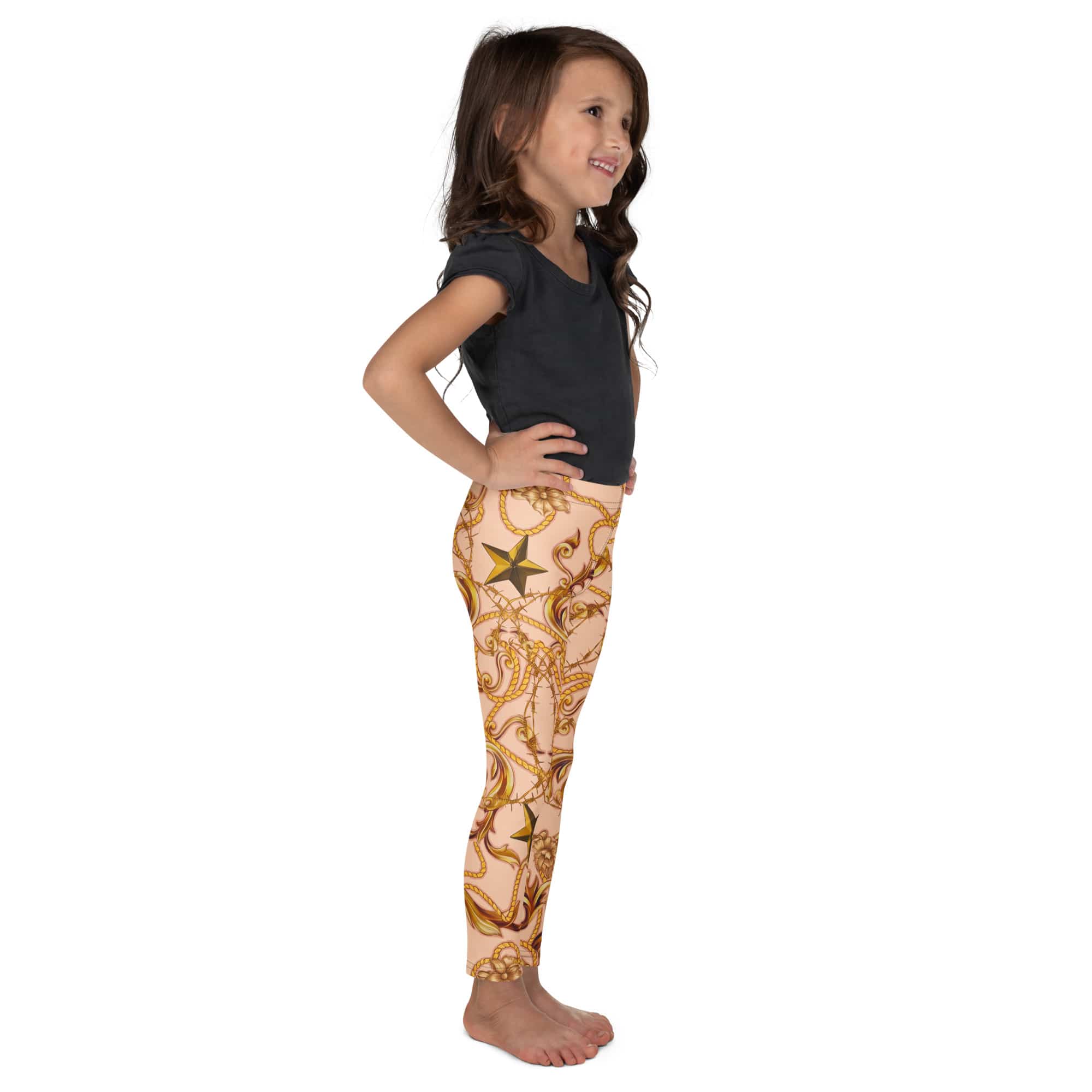 Gold Effect Chain Kid's Leggings