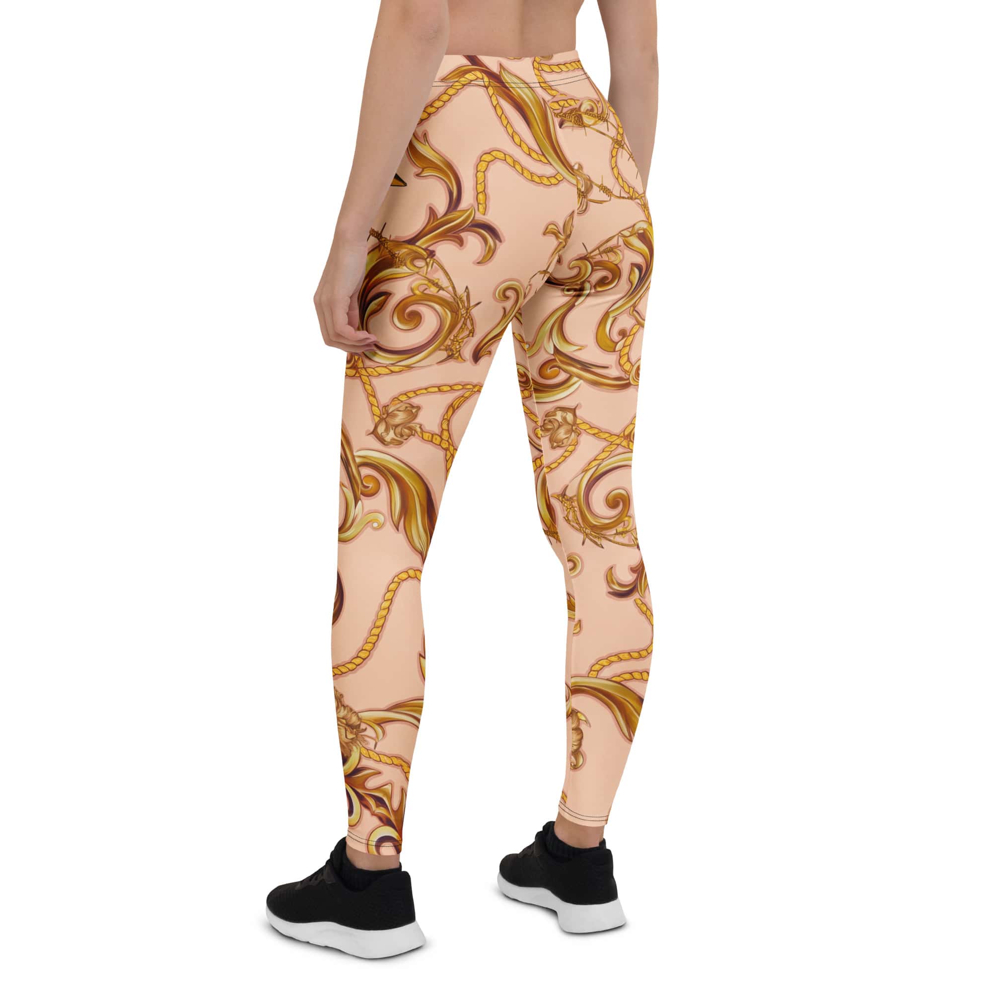 Gold Effect Chain Leggings