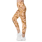Gold Effect Chain Leggings With Pockets
