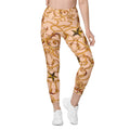 Gold Effect Chain Leggings With Pockets