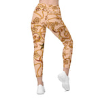 Gold Effect Chain Leggings With Pockets