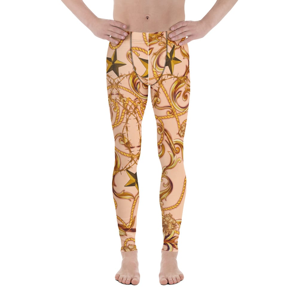 Gold Effect Chain Men's Leggings