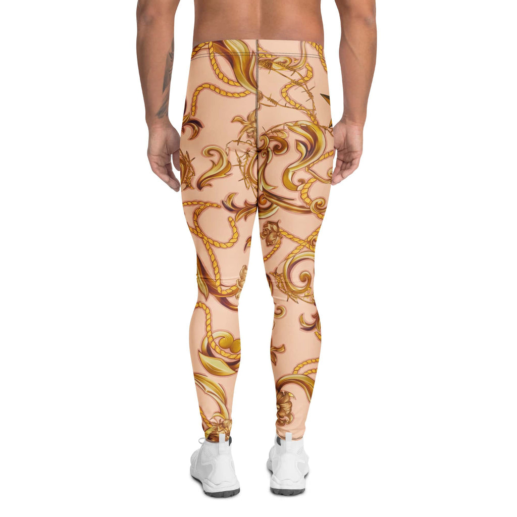 Gold Effect Chain Men's Leggings