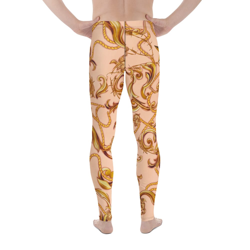 Gold Effect Chain Men's Leggings