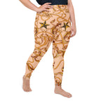 Gold Effect Chain Plus Size Leggings