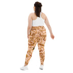 Gold Effect Chain Plus Size Leggings