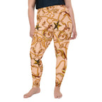 Gold Effect Chain Plus Size Leggings