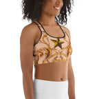 Gold Effect Chain Sports Bra