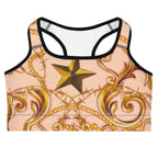 Gold Effect Chain Sports Bra