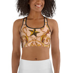Gold Effect Chain Sports Bra