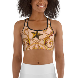 Gold Effect Chain Sports Bra