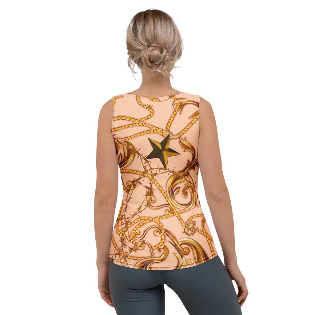 Gold Effect Chain Tank Top