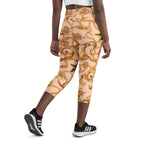 Gold Effect Chain Yoga Capris
