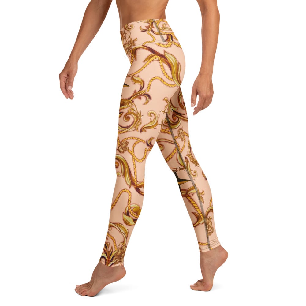 Gold Effect Chain Yoga Leggings