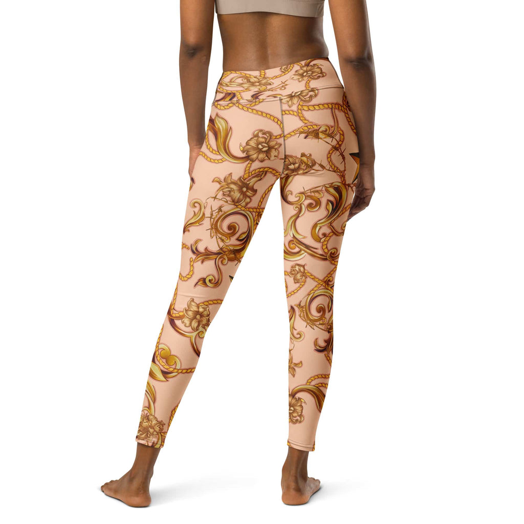 Gold Effect Chain Yoga Leggings