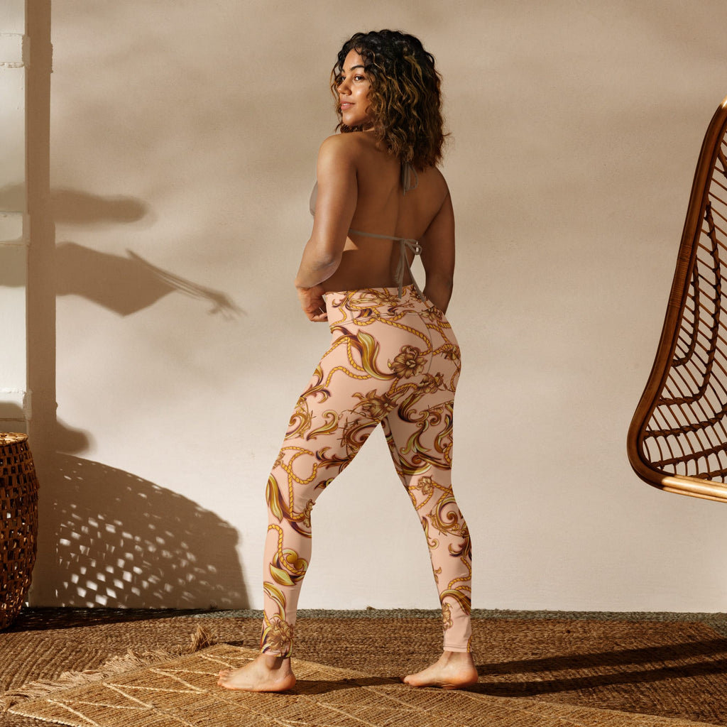 Gold Effect Chain Yoga Leggings