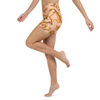 Gold Effect Chain Yoga Shorts