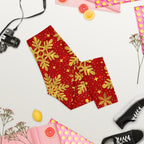 Gold Snowflake Print Capris