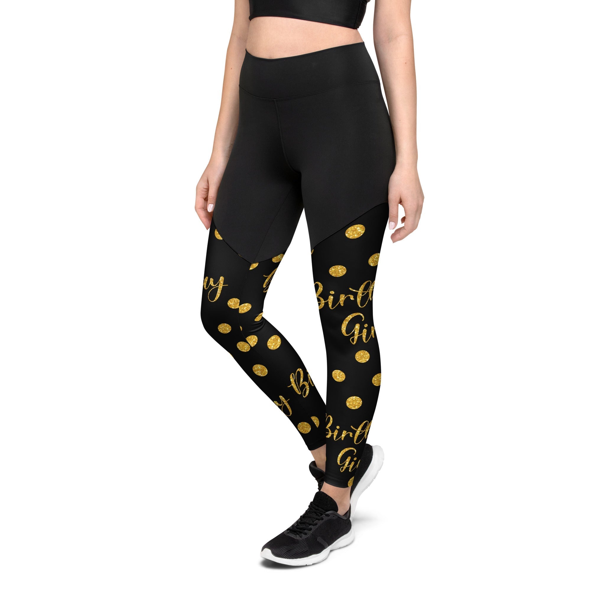 Golden Birthday Girl Compression Leggings