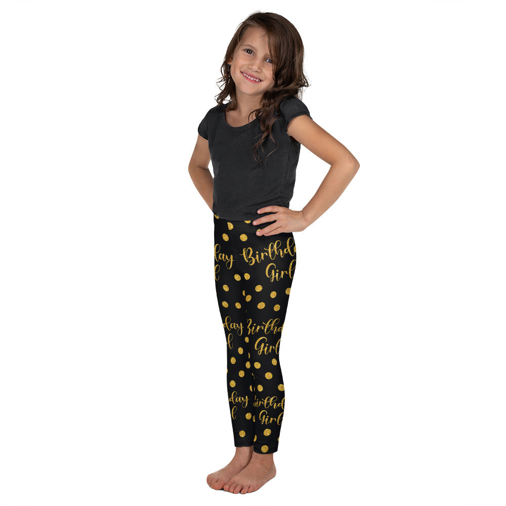 Golden Birthday Girl Kid's Leggings