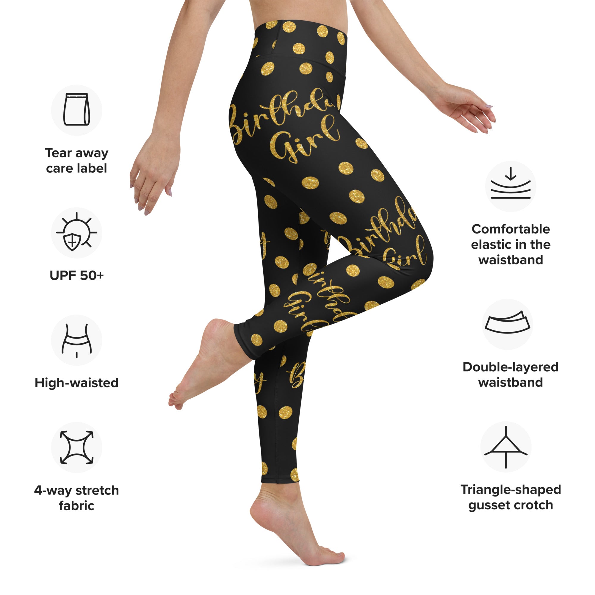 Golden Birthday Girl Yoga Leggings