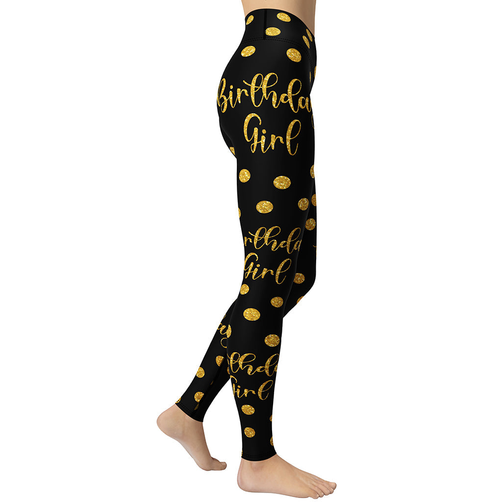 Golden Birthday Girl Yoga Leggings