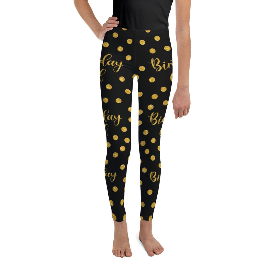 Golden Birthday Girl Youth Leggings