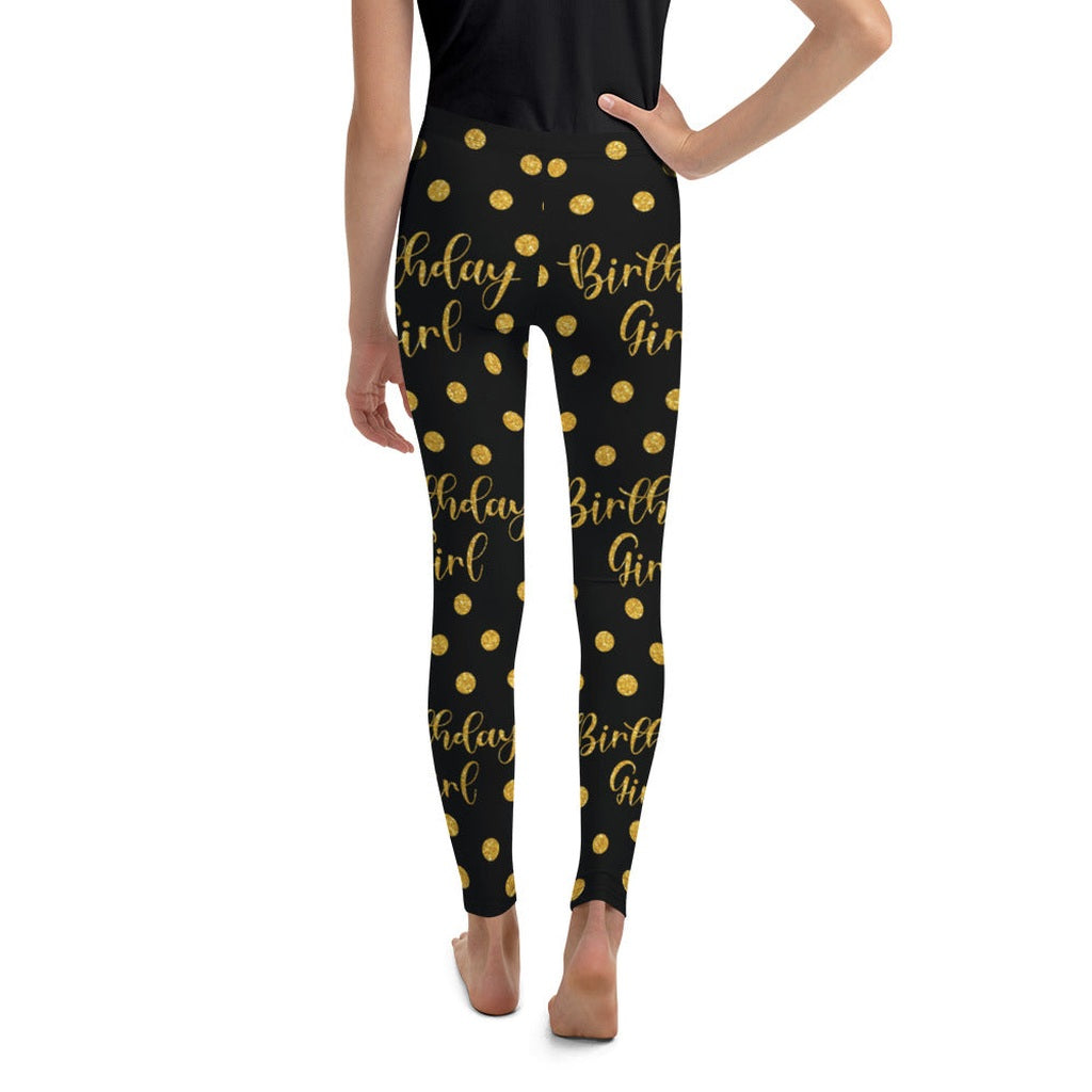 Golden Birthday Girl Youth Leggings