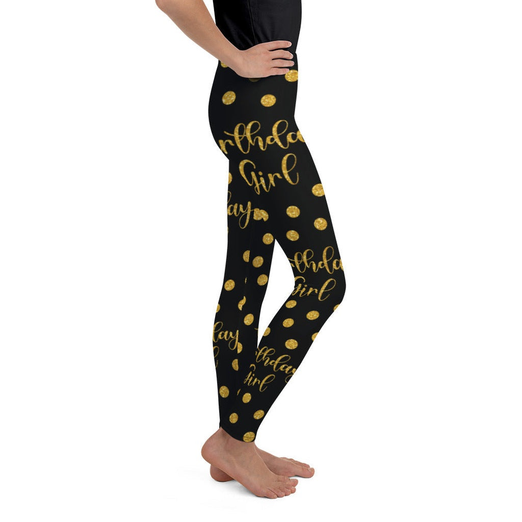 Golden Birthday Girl Youth Leggings