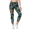 Golden Butterflies Leggings With Pockets