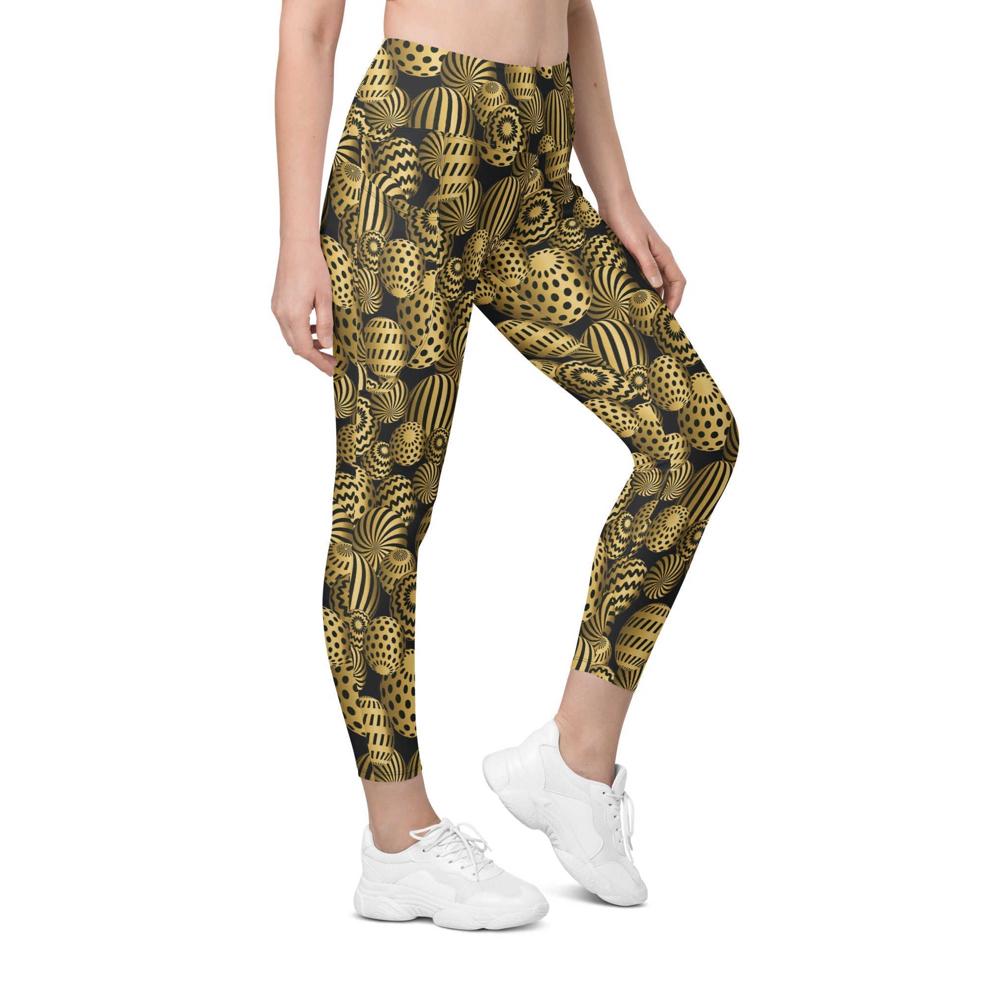 Golden Easter Eggs Leggings With Pockets