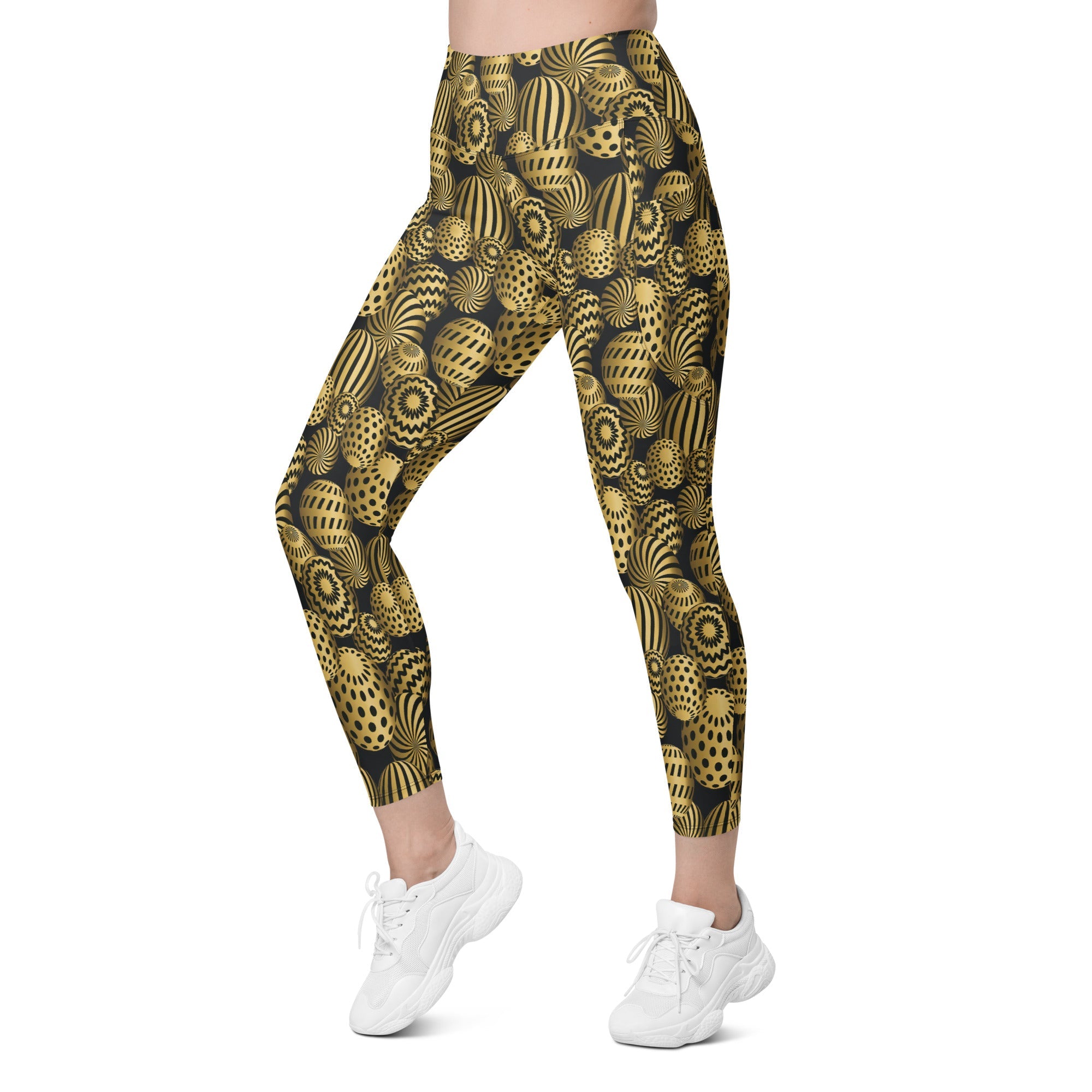 Golden Easter Eggs Leggings With Pockets