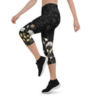 Golden Floral Capris
