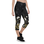 Golden Floral Capris