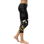 Golden Floral Capris