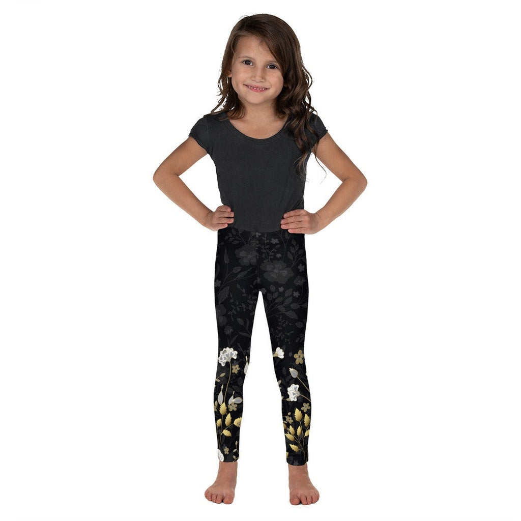 Golden Floral Kid's Leggings