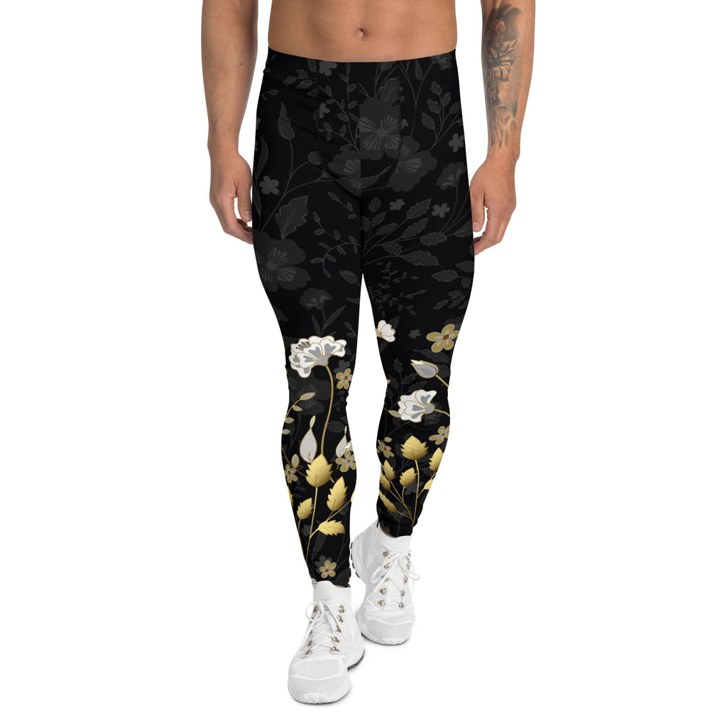 Golden Floral Men's Leggings