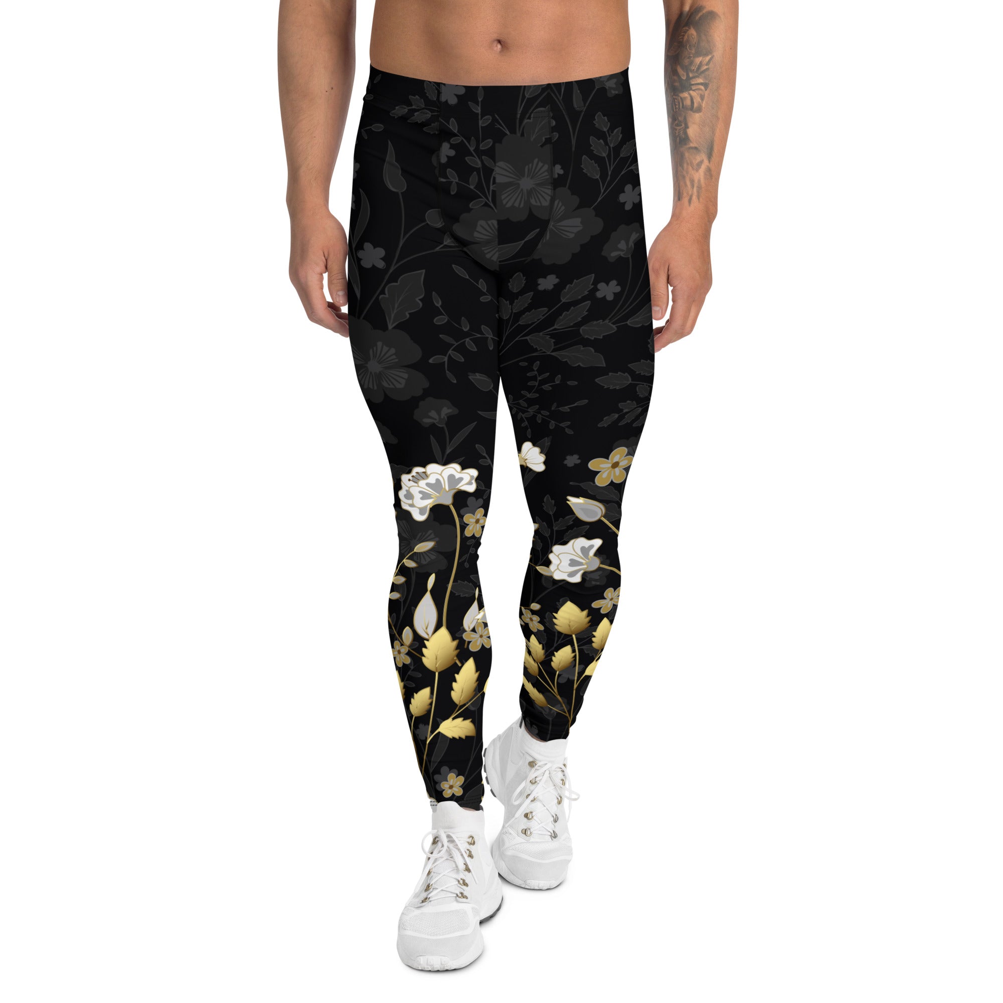 Golden Floral Men's Leggings