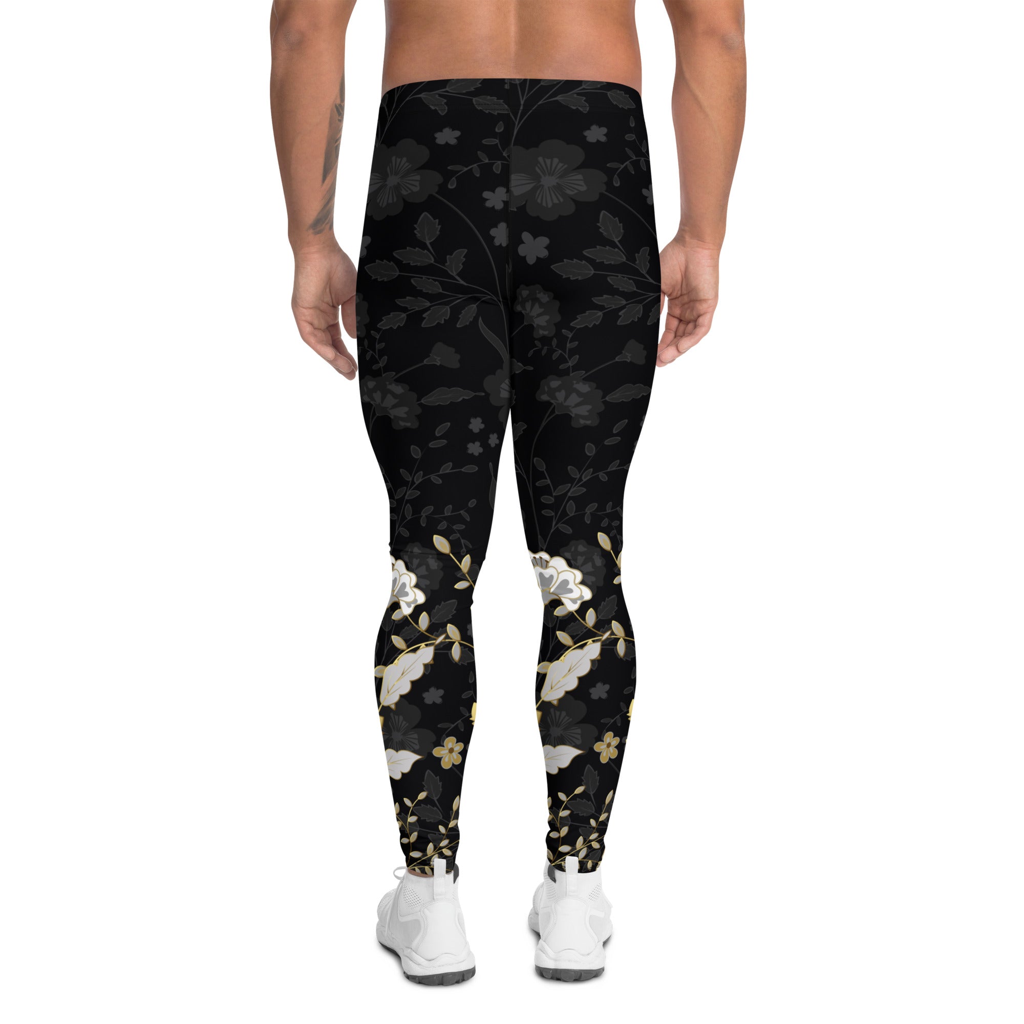 Golden Floral Men's Leggings