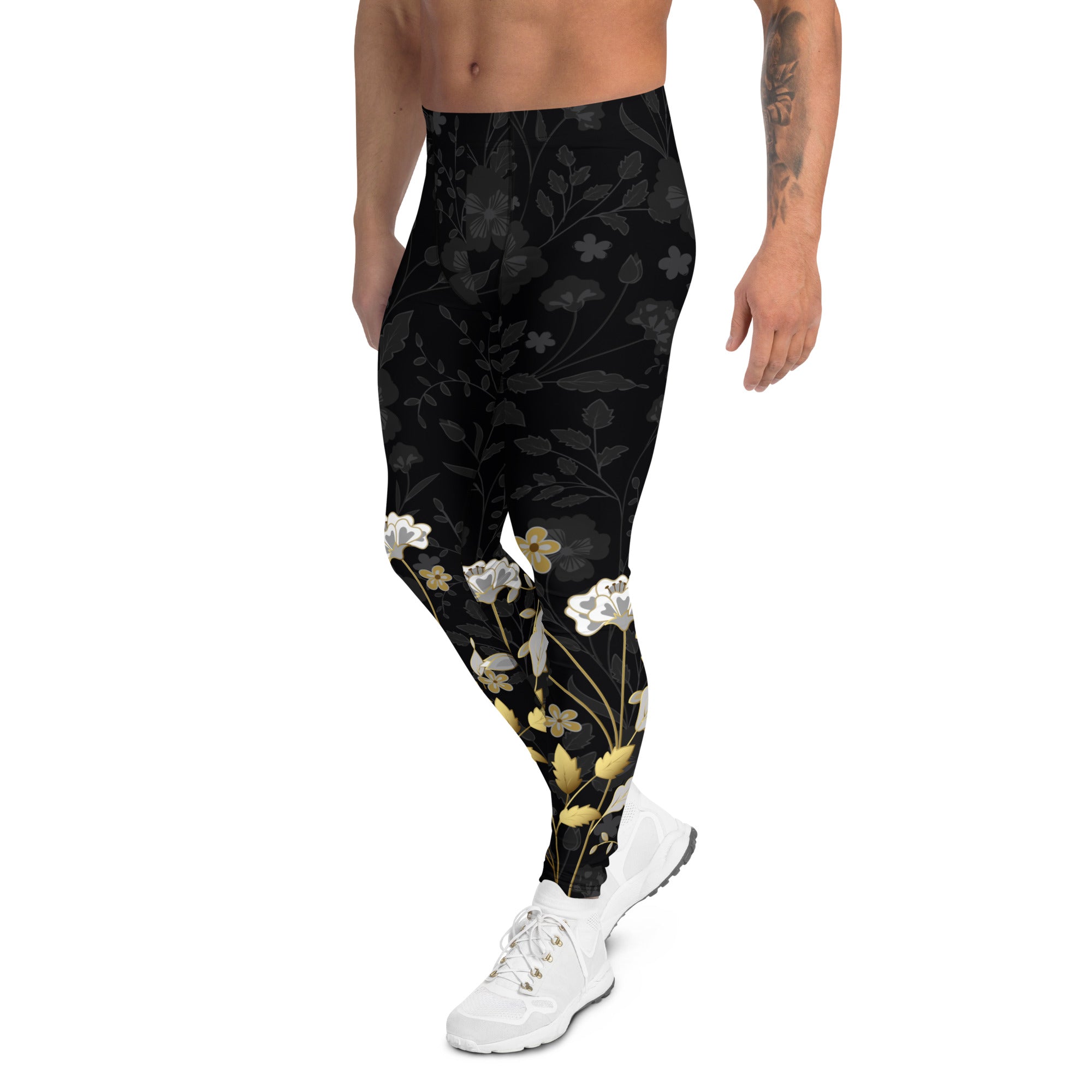 Golden Floral Men's Leggings