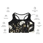 Golden Floral Sports Bra