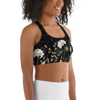 Golden Floral Sports Bra