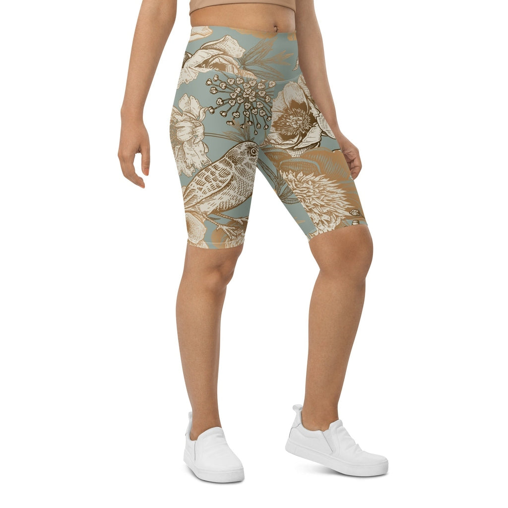 Golden Garden Biker Shorts